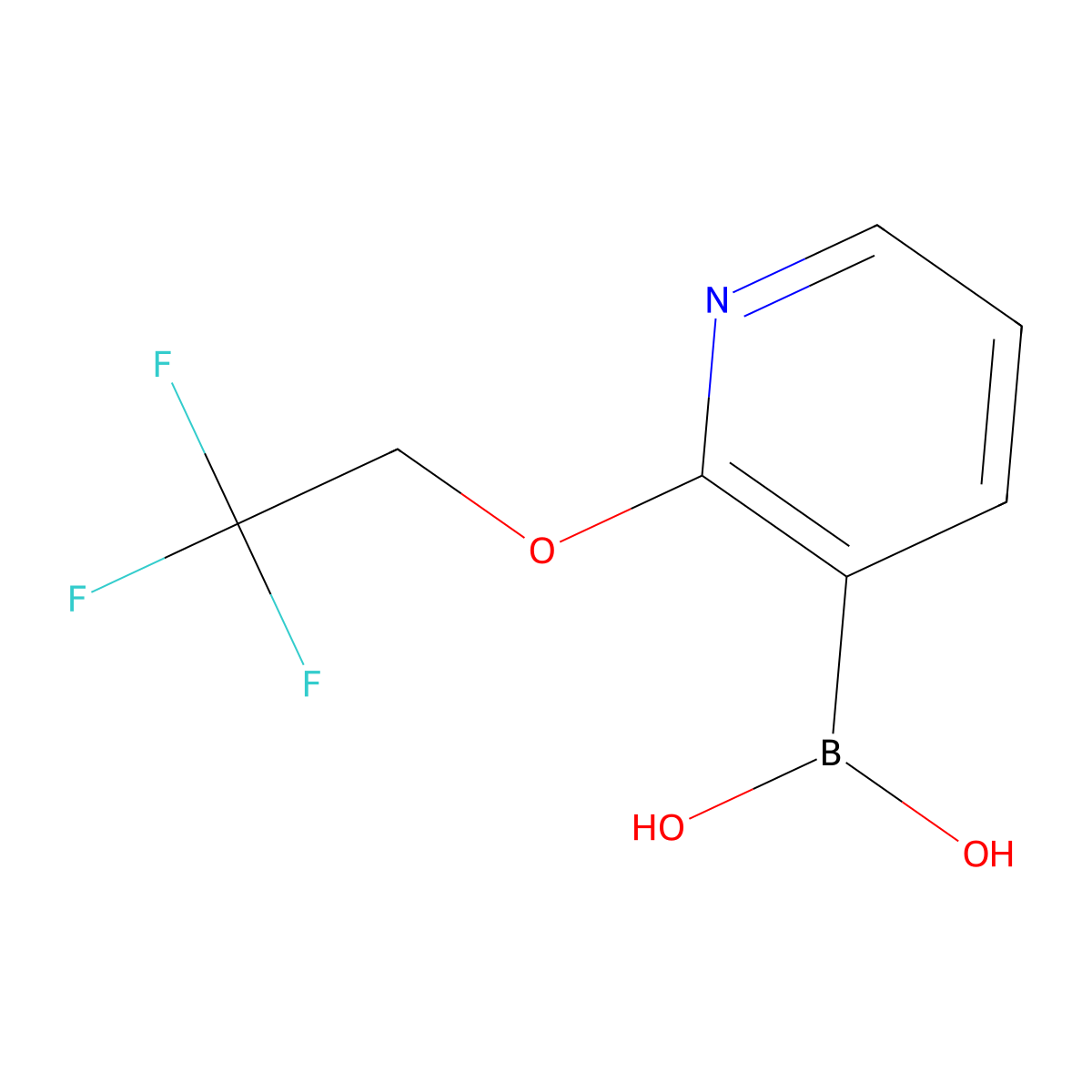 (2-(2,2,2-Trifluoroethoxy)pyridin-3-yl)boronic acid molecular structure, CAS 1218790-79-4