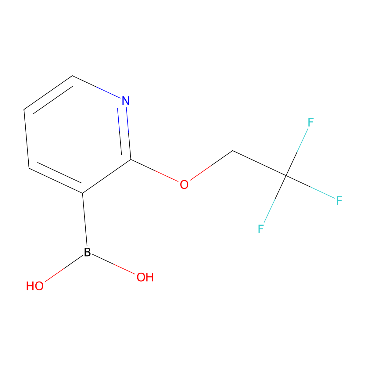 (2-(2,2,2-Trifluoroethoxy)pyridin-3-yl)boronic acid molecular structure, CAS 1218790-79-4