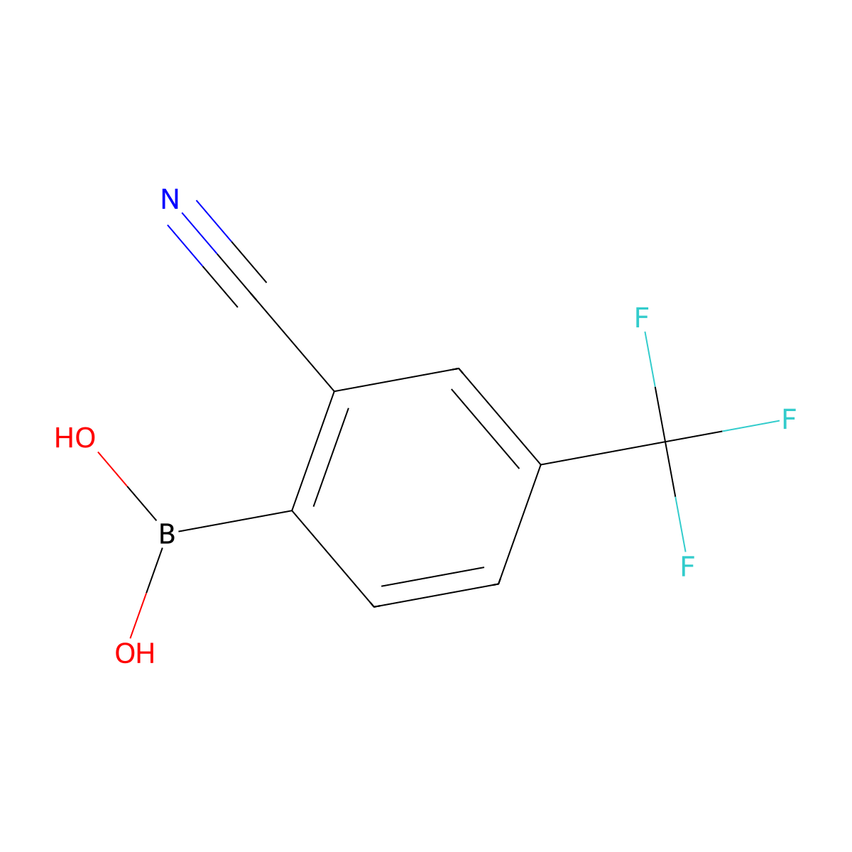 2-Cyano-4-(trifluoromethyl)phenylboronic acid molecular structure, CAS 1218790-84-1