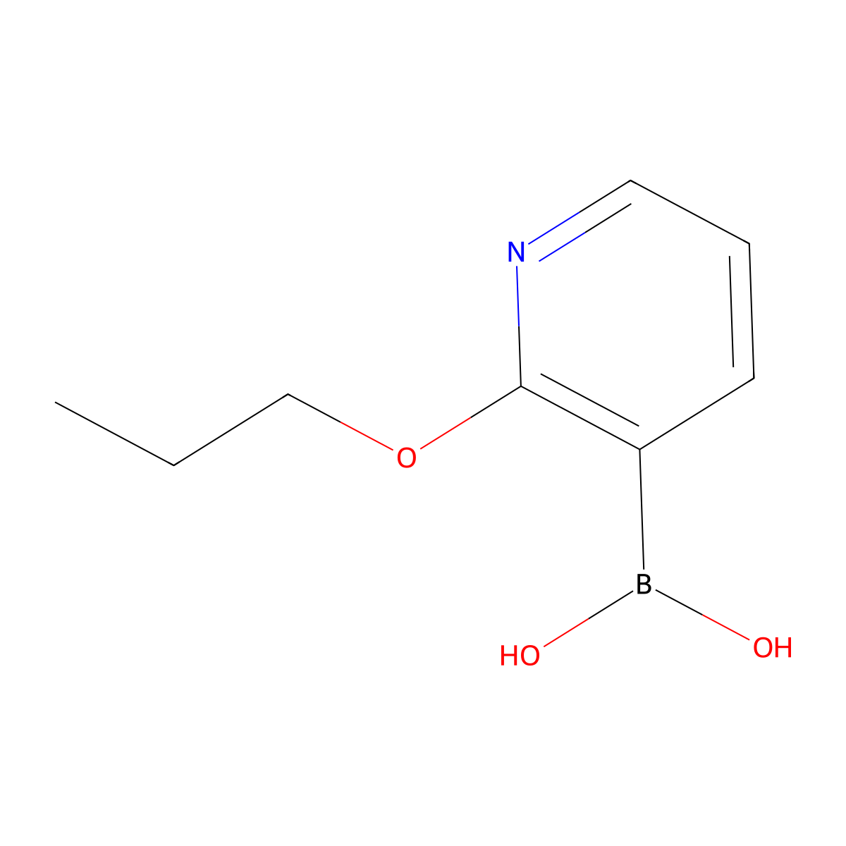 (2-Propoxypyridin-3-yl)boronic acid molecular structure, CAS 1218790-85-2
