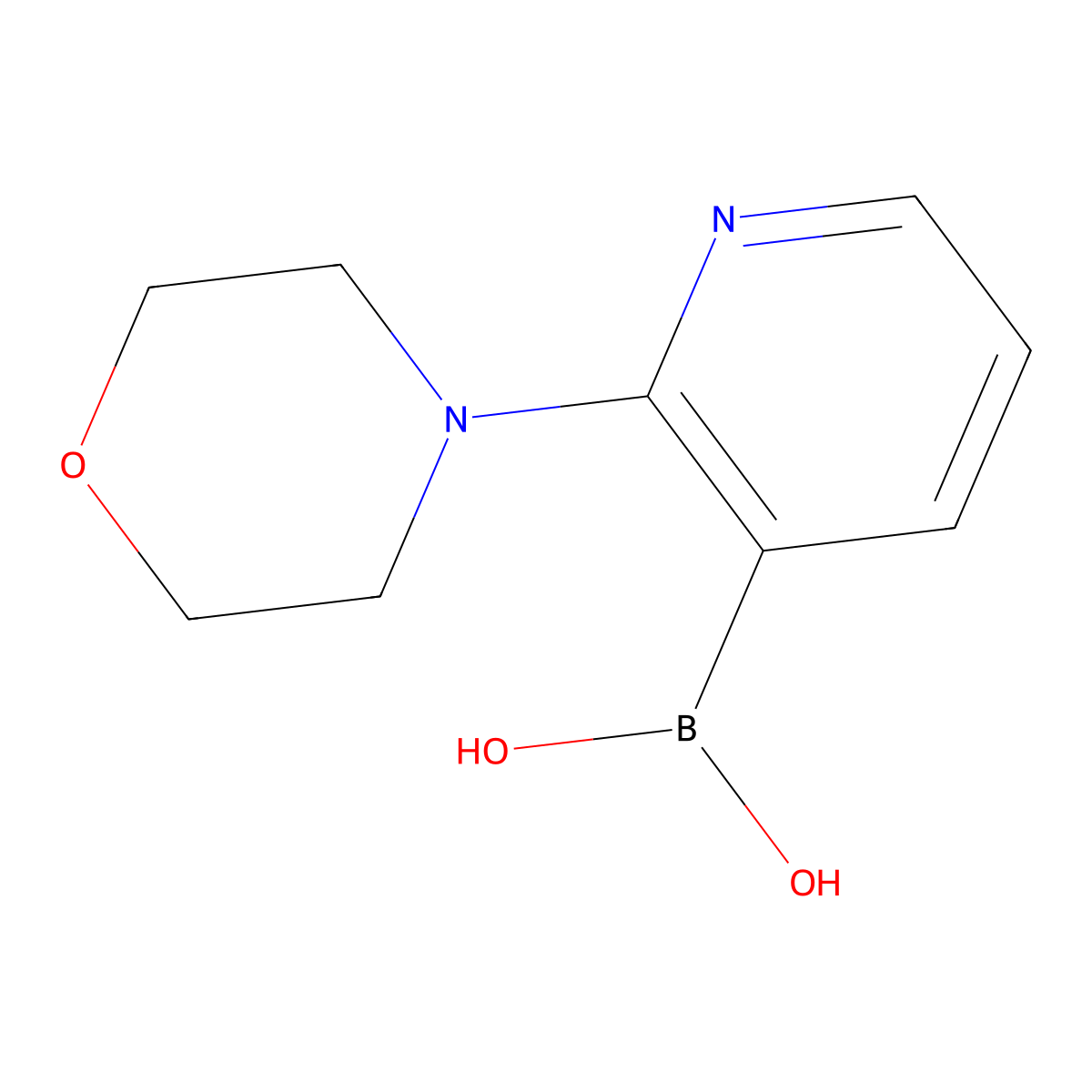 2-Morpholinopyridine-3-boronic acid molecular structure, CAS 1218790-86-3