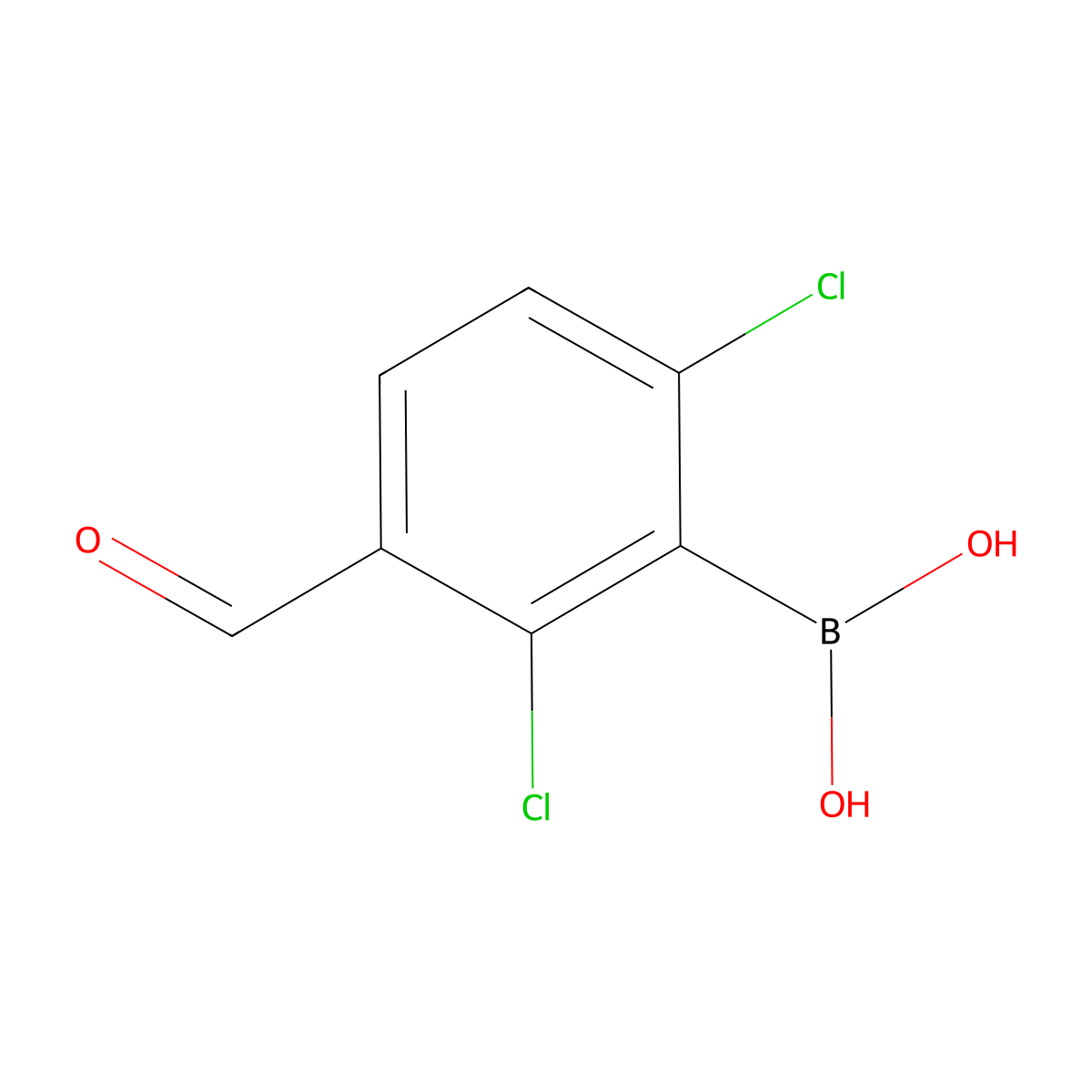 (2,6-Dichloro-3-formylphenyl)boronic acid molecular structure, CAS 1218790-87-4