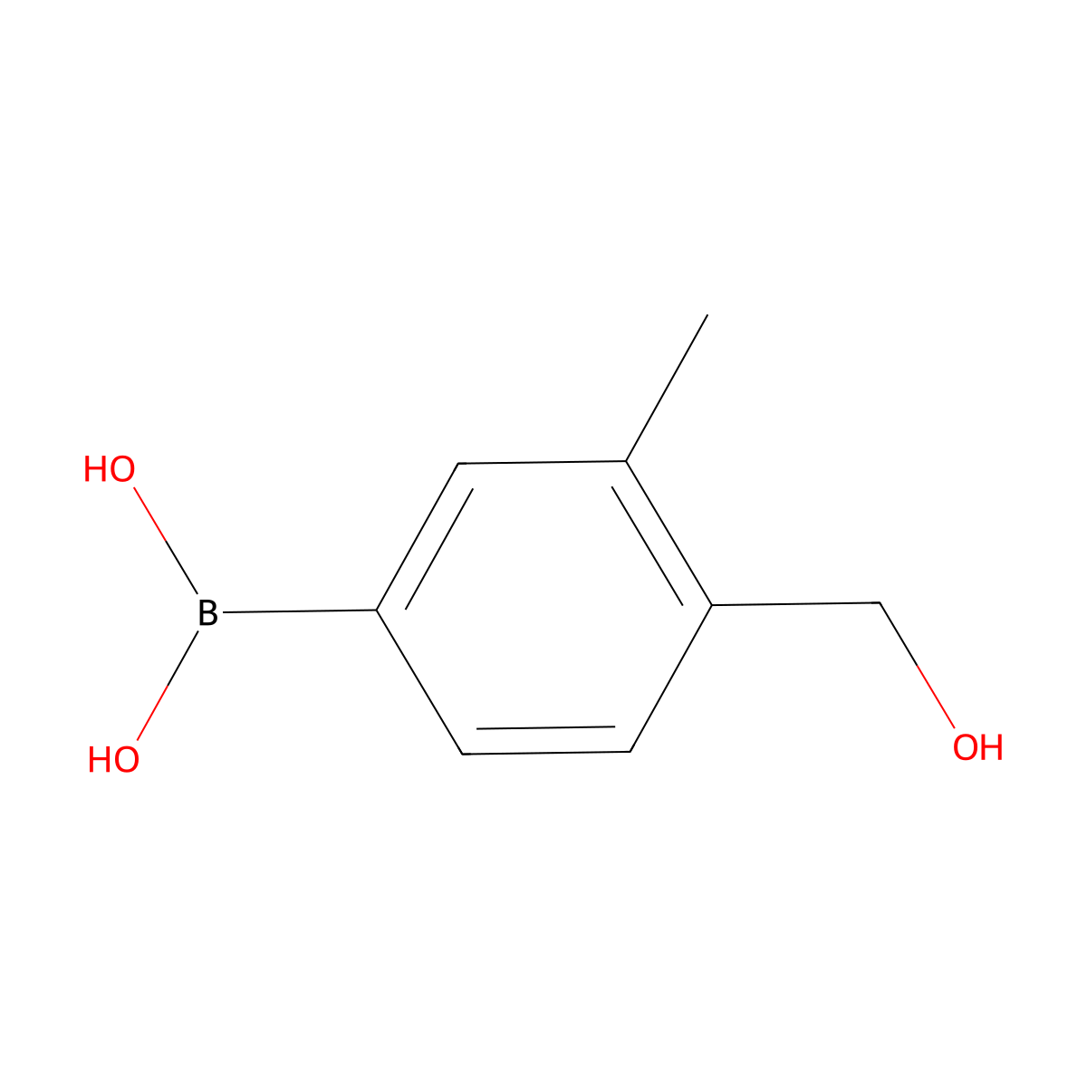 (4-(Hydroxymethyl)-3-methylphenyl)boronic acid molecular structure, CAS 1218790-88-5