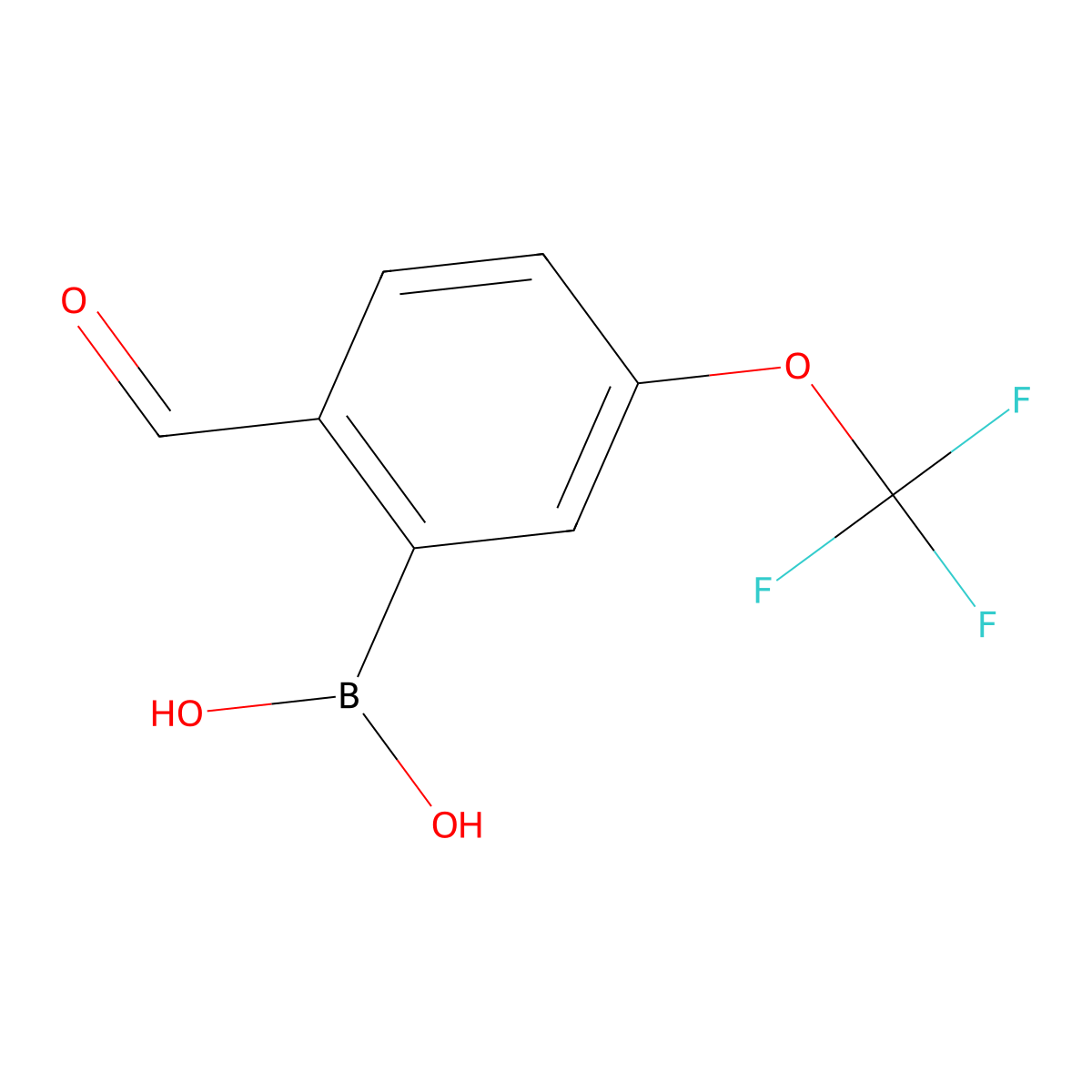 2-Formyl-5-(trifluoromethoxy)phenylboronic acid molecular structure, CAS 1218790-89-6