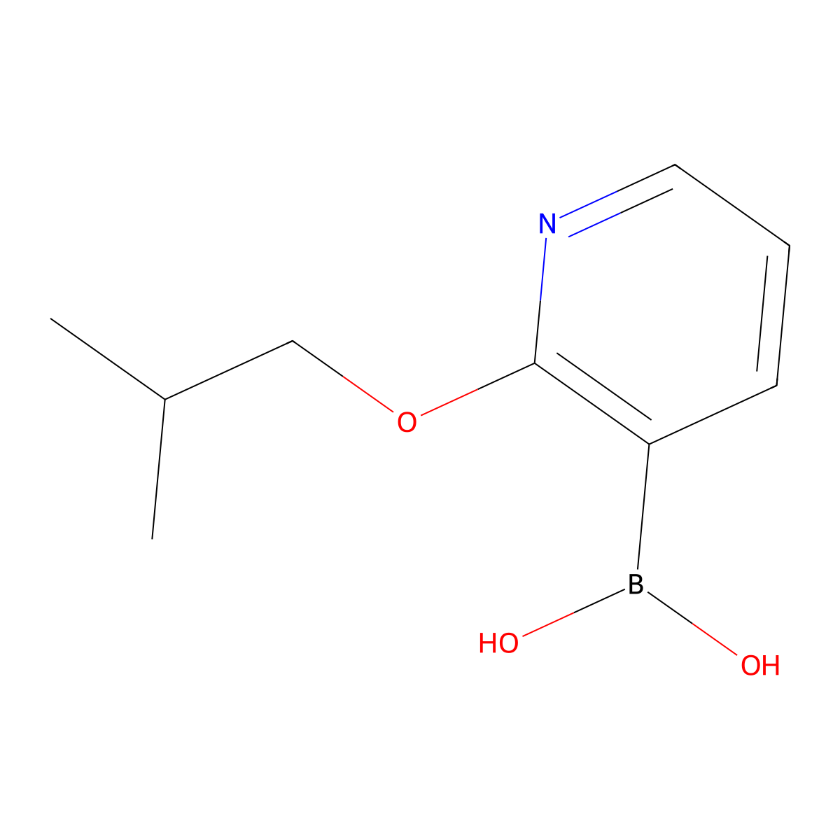 2-Isobutoxypyridine-3-boronic acid molecular structure, CAS 1218790-95-4