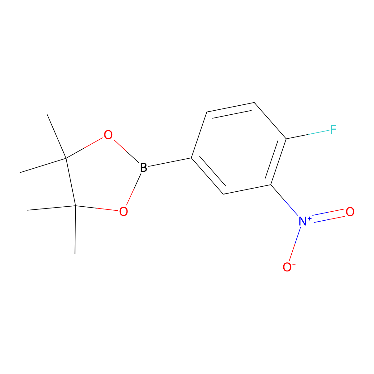2-(4-Fluoro-3-nitrophenyl)-4,4,5,5-tetramethyl-1,3,2-dioxaborolane molecular structure, CAS 1218791-09-3