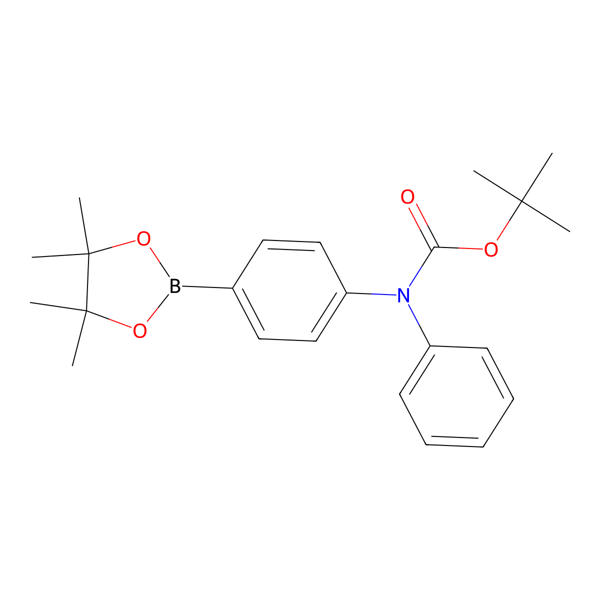 tert-Butyl phenyl(4-(4,4,5,5-tetramethyl-1,3,2-dioxaborolan-2-yl)phenyl)carbamate molecular structure, CAS 1218791-29-7