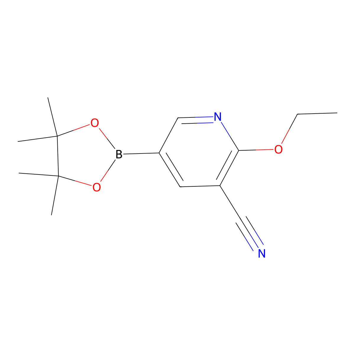 3-Cyano-2-ethoxypyridine-5-boronic acid, pinacol ester molecular structure, CAS 1218791-35-5
