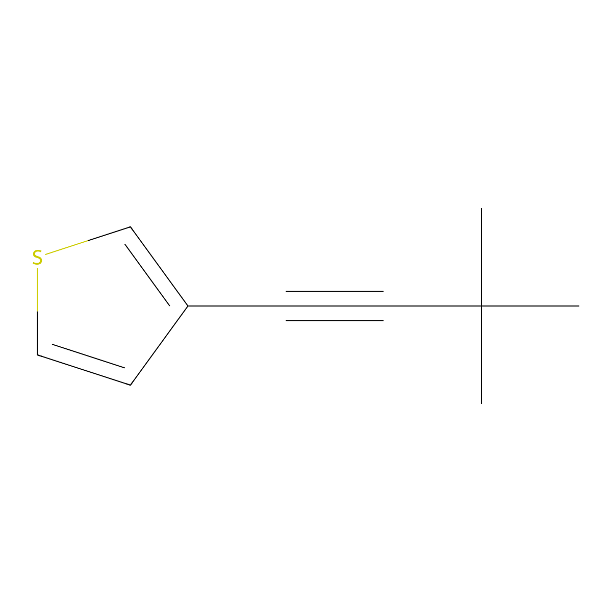 3-(3,3-Dimethyl-1-butyn-1-yl)thiophene molecular structure, CAS 1218795-67-5