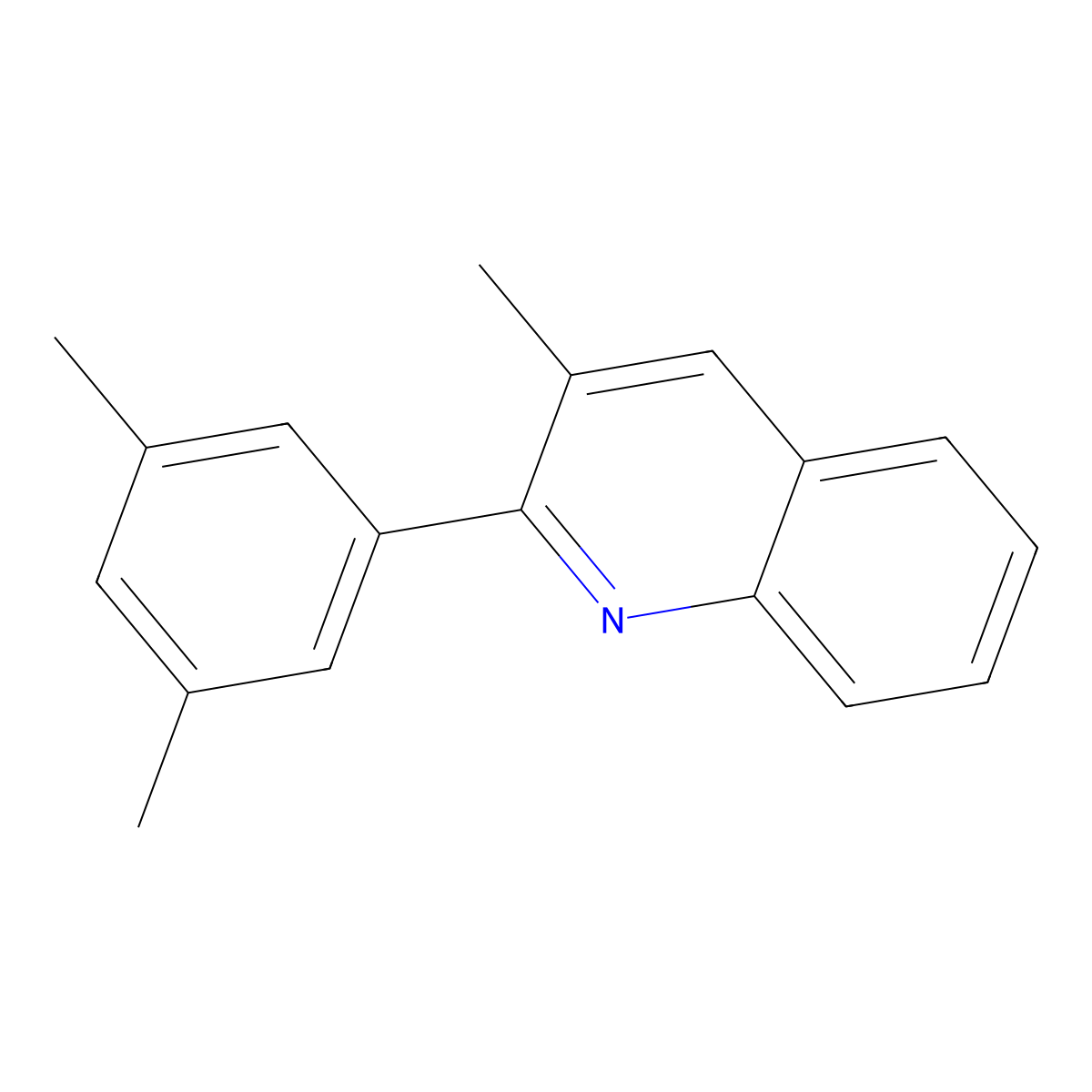 2-(3,5-Dimethylphenyl)-3-methylquinoline molecular structure, CAS 1218795-72-2
