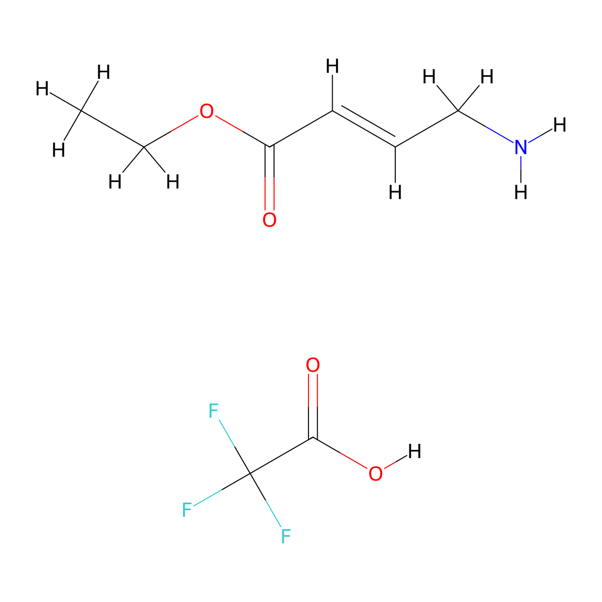 ethyl (2E)-4-aminobut-2-enoate trifluoroacetate molecular structure, CAS 1218810-53-7