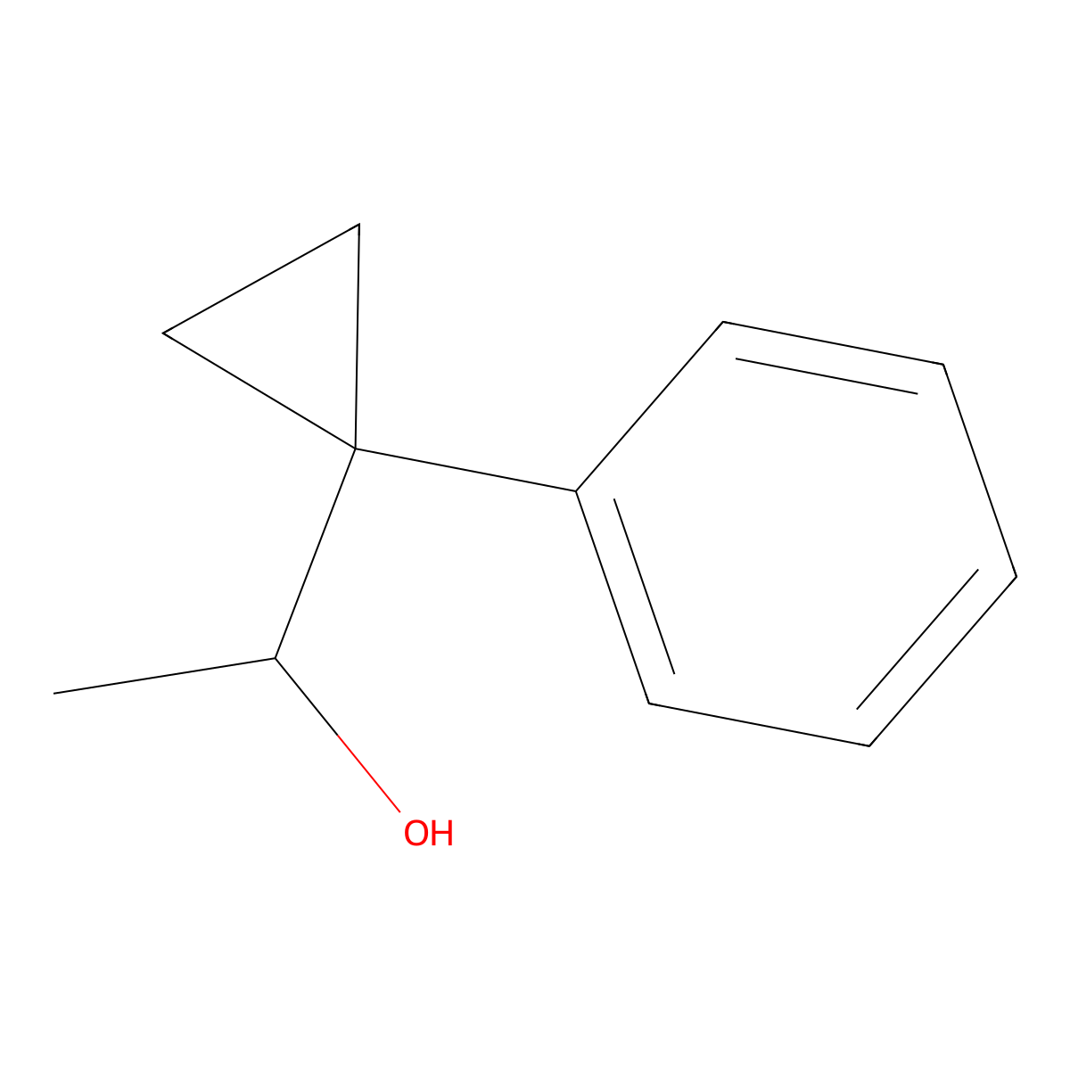 1-(1-Phenylcyclopropyl)ethan-1-ol molecular structure, CAS 121887-37-4