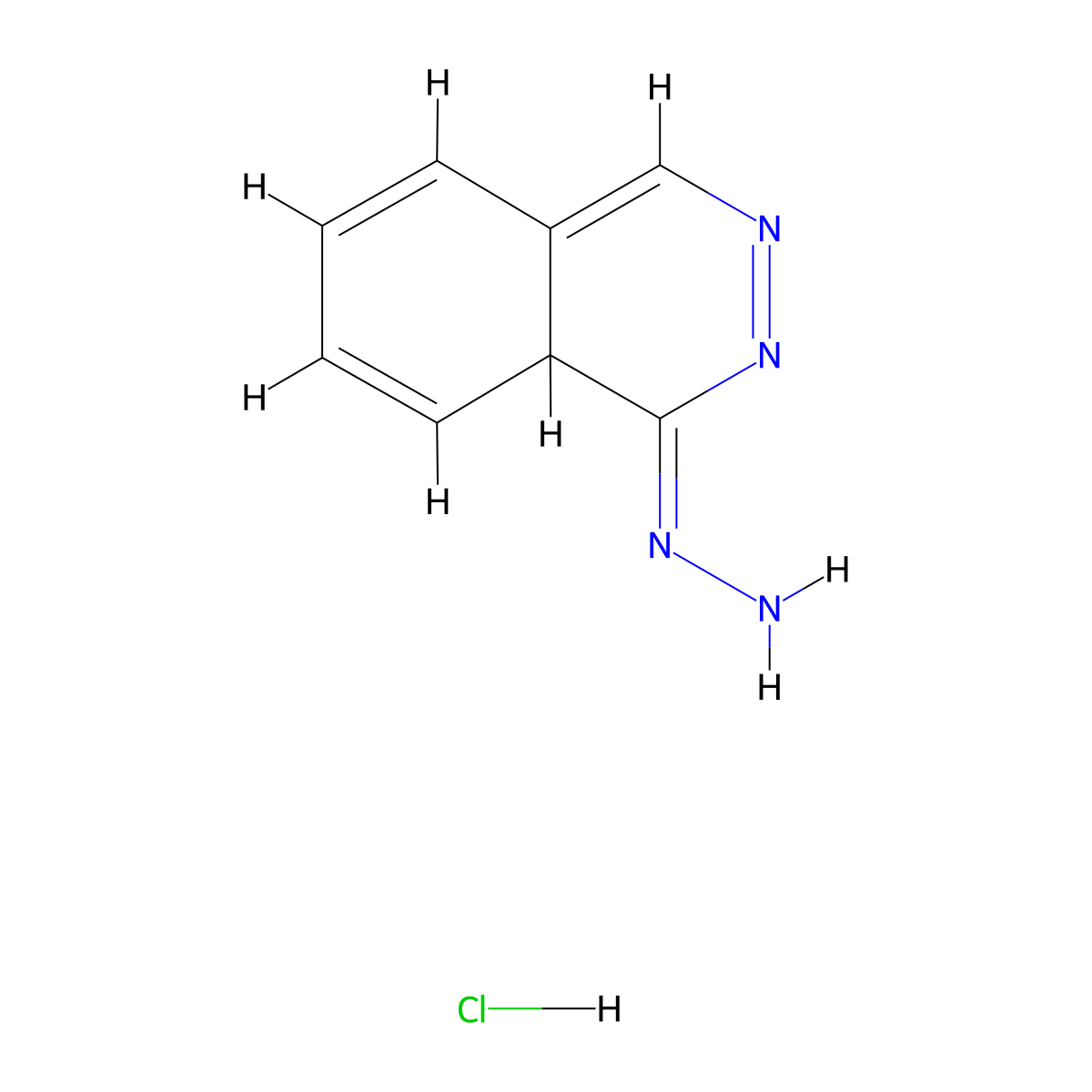 8aH-phthalazin-1-one hydrazone;hydrochloride molecular structure, CAS 1218900-67-4
