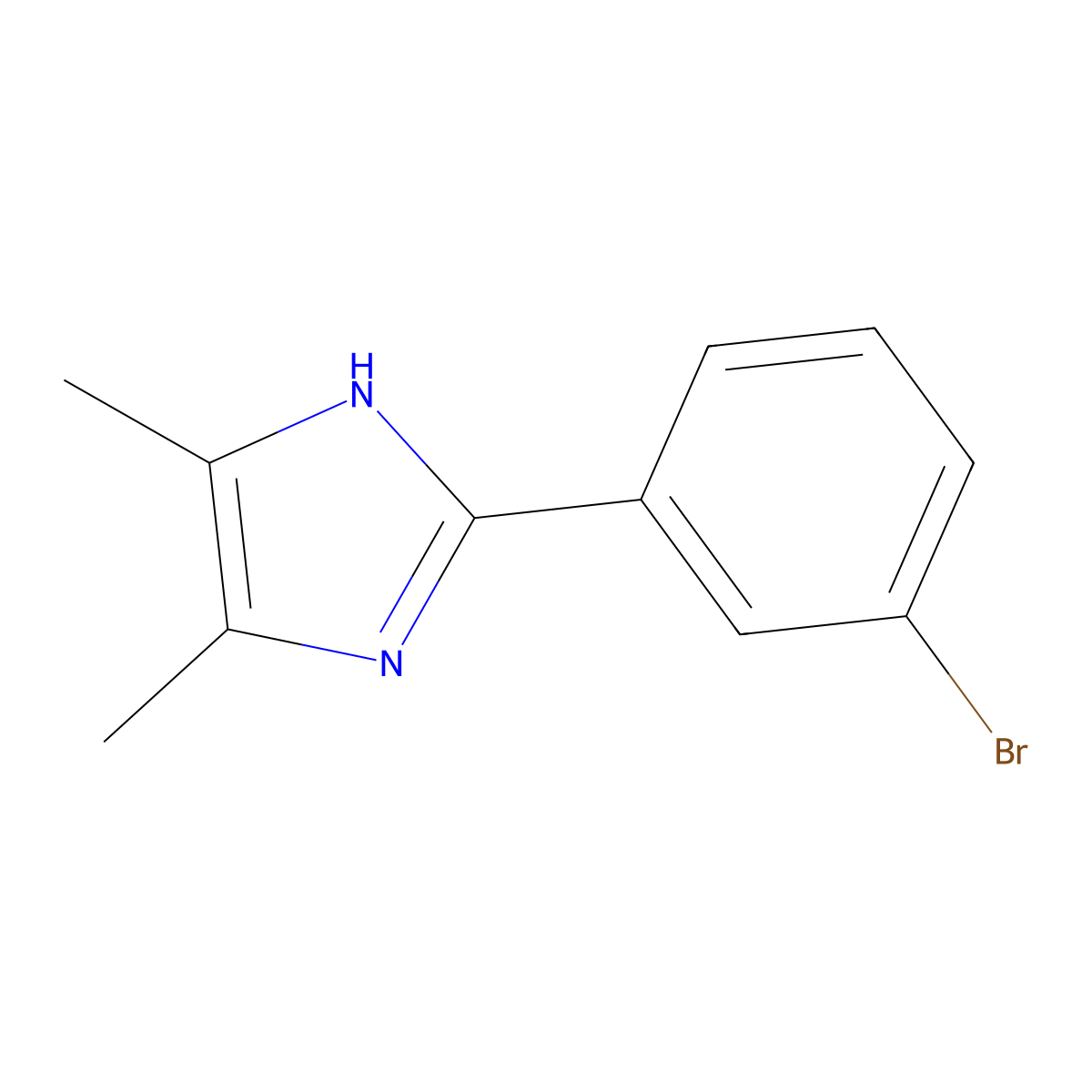 2-(3-Bromophenyl)-4,5-dimethyl-1H-imidazole molecular structure, CAS 1218910-23-6