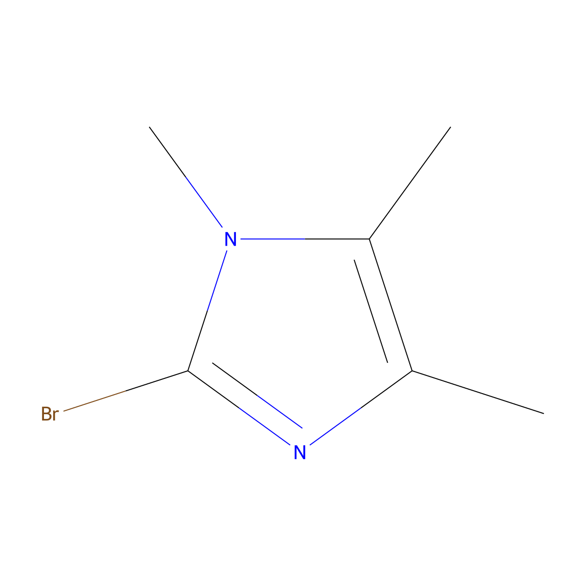 2-bromo-1,4,5-trimethyl-1H-imidazole molecular structure, CAS 1218910-27-0
