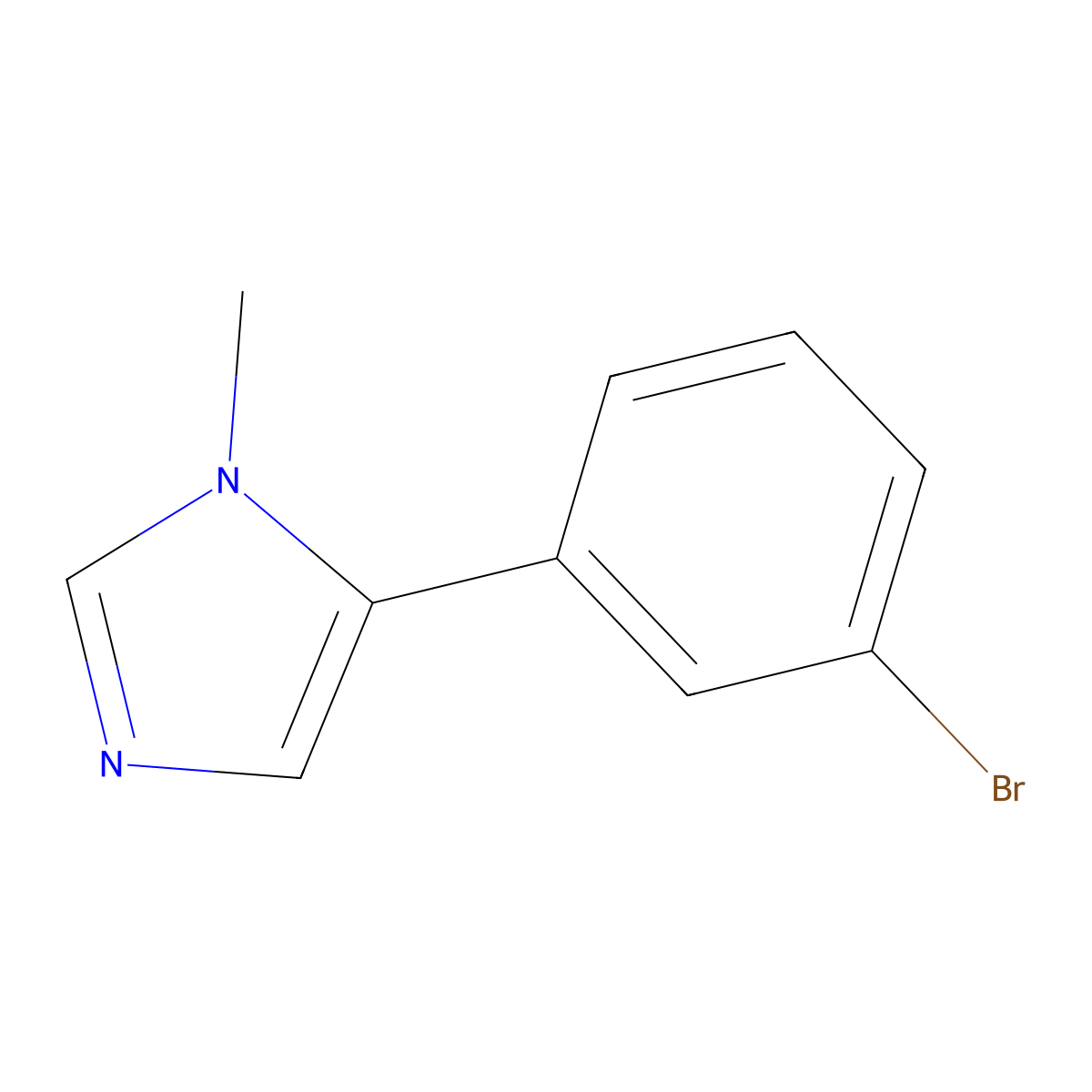 5-(3-Bromophenyl)-1-methylimidazole molecular structure, CAS 1218910-50-9