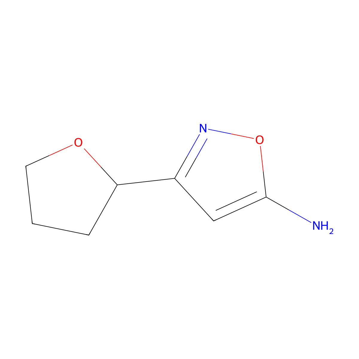 3-(Oxolan-2-yl)-1,2-oxazol-5-amine molecular structure, CAS 1218915-65-1