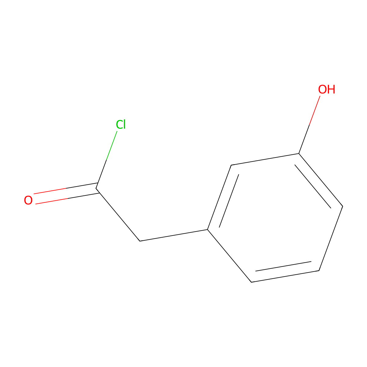 (3-Hydroxyphenyl)acetyl chloride molecular structure, CAS 1218927-66-2