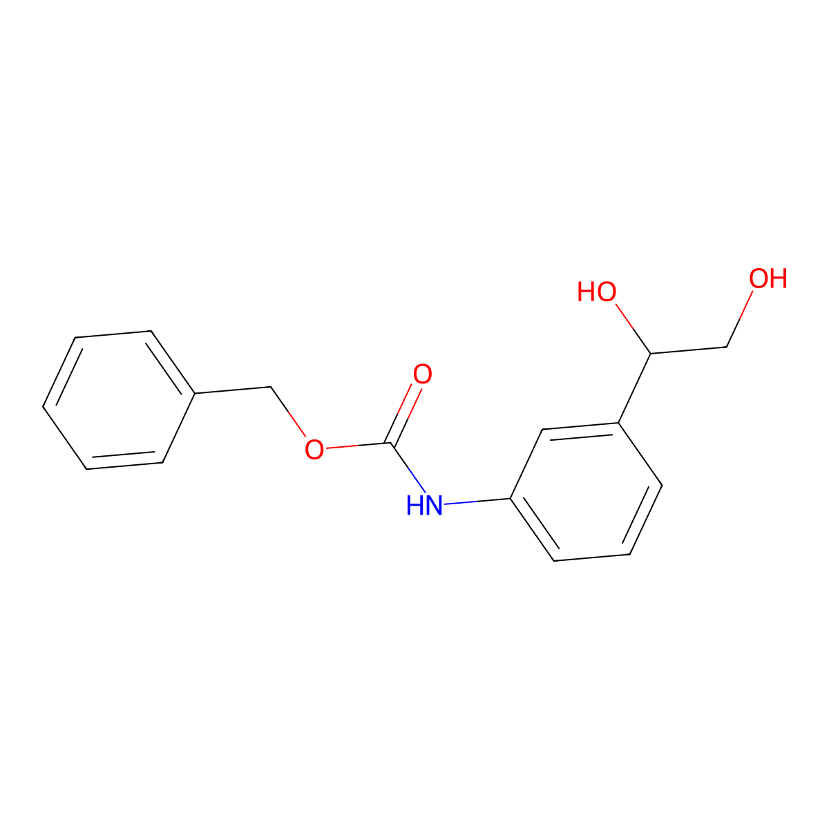 benzyl N-[3-(1,2-dihydroxyethyl)phenyl]carbamate molecular structure, CAS 1218932-41-2