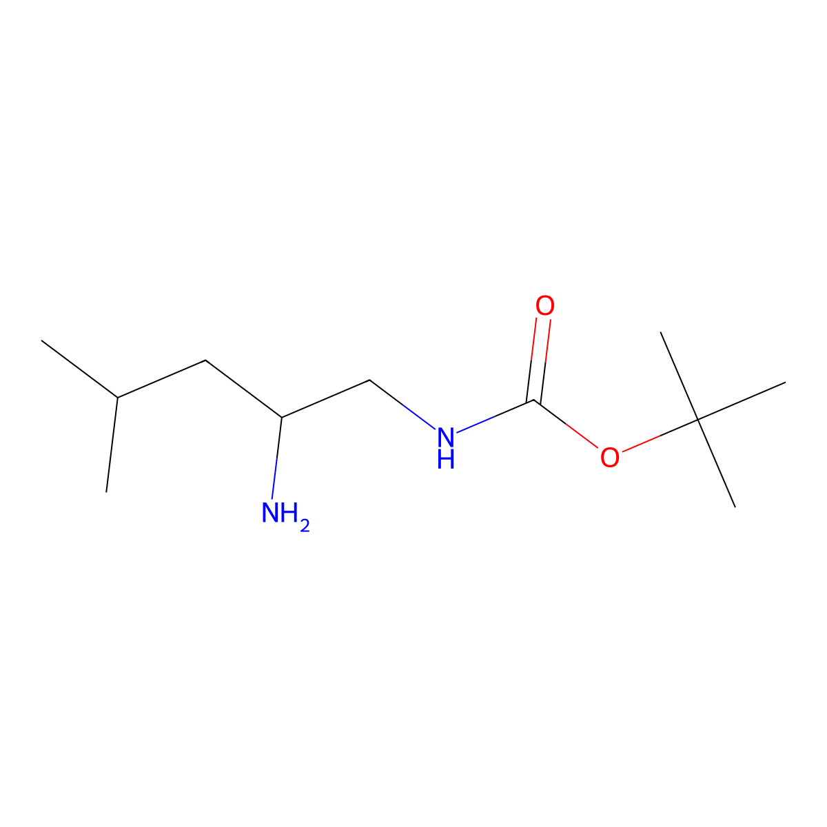 (R)-(2-Amino-4-methyl-pentyl)-carbamic acid tert-butyl ester molecular structure, CAS 1218944-36-5