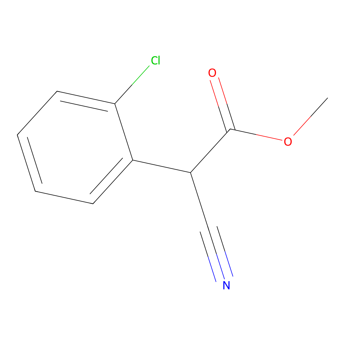 Methyl2-(2-chlorophenyl)-2-cyanoacetate molecular structure, CAS 1218951-01-9