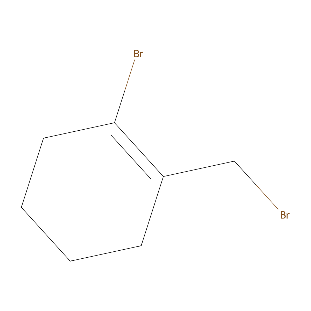 1-Bromo-2-(bromomethyl)cyclohex-1-ene molecular structure, CAS 121898-42-8