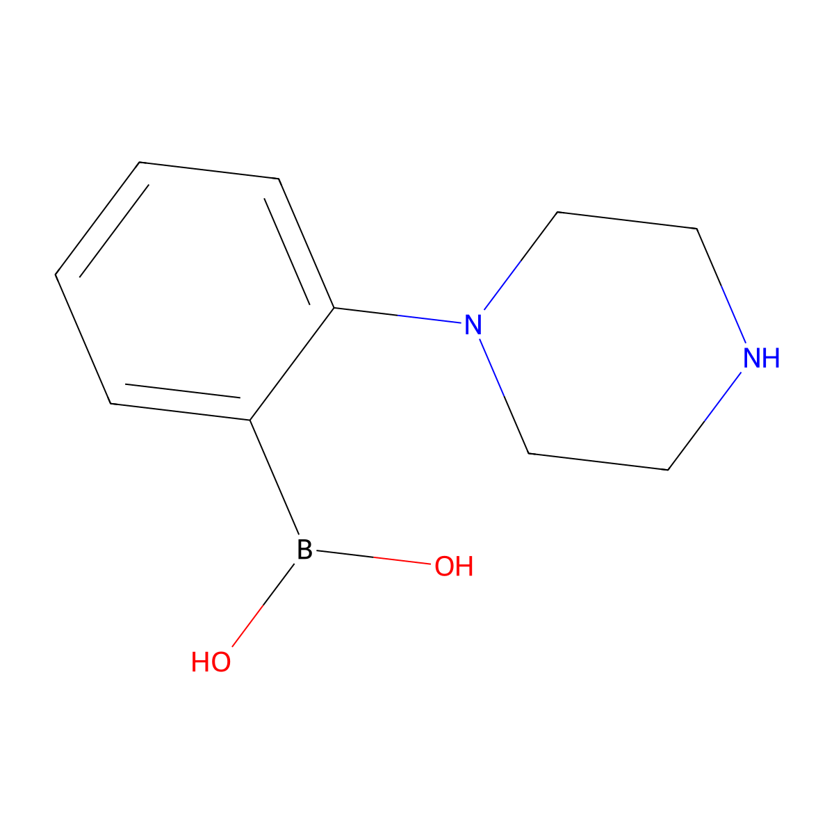 2-(Piperazin-1-yl)phenylboronic acid molecular structure, CAS 1218992-76-7