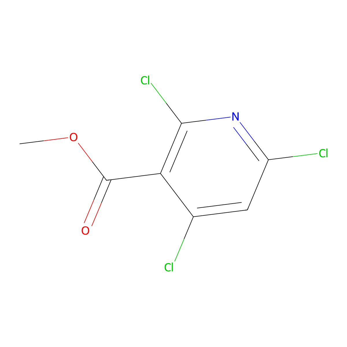 Methyl 2,4,6-trichloronicotinate molecular structure, CAS 1218994-35-4