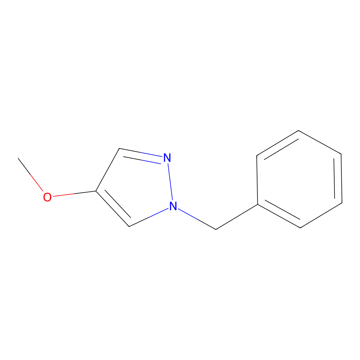 1-Benzyl-4-methoxy-1H-pyrazole molecular structure, CAS 1218994-43-4