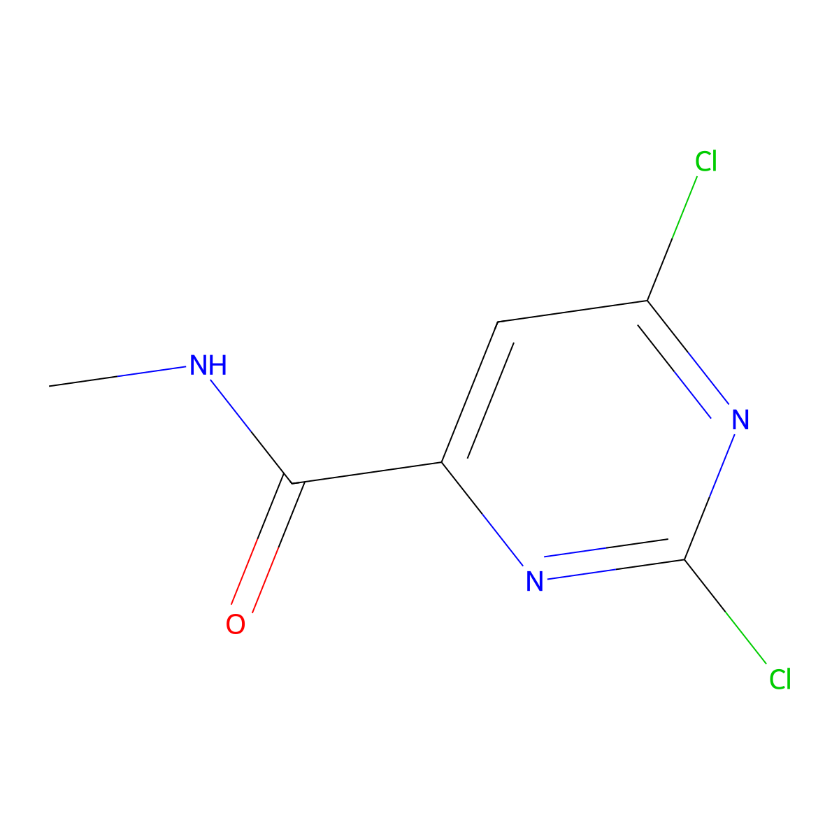 2,6-Dichloro-N-methylpyrimidine-4-carboxamide molecular structure, CAS 1218996-22-5