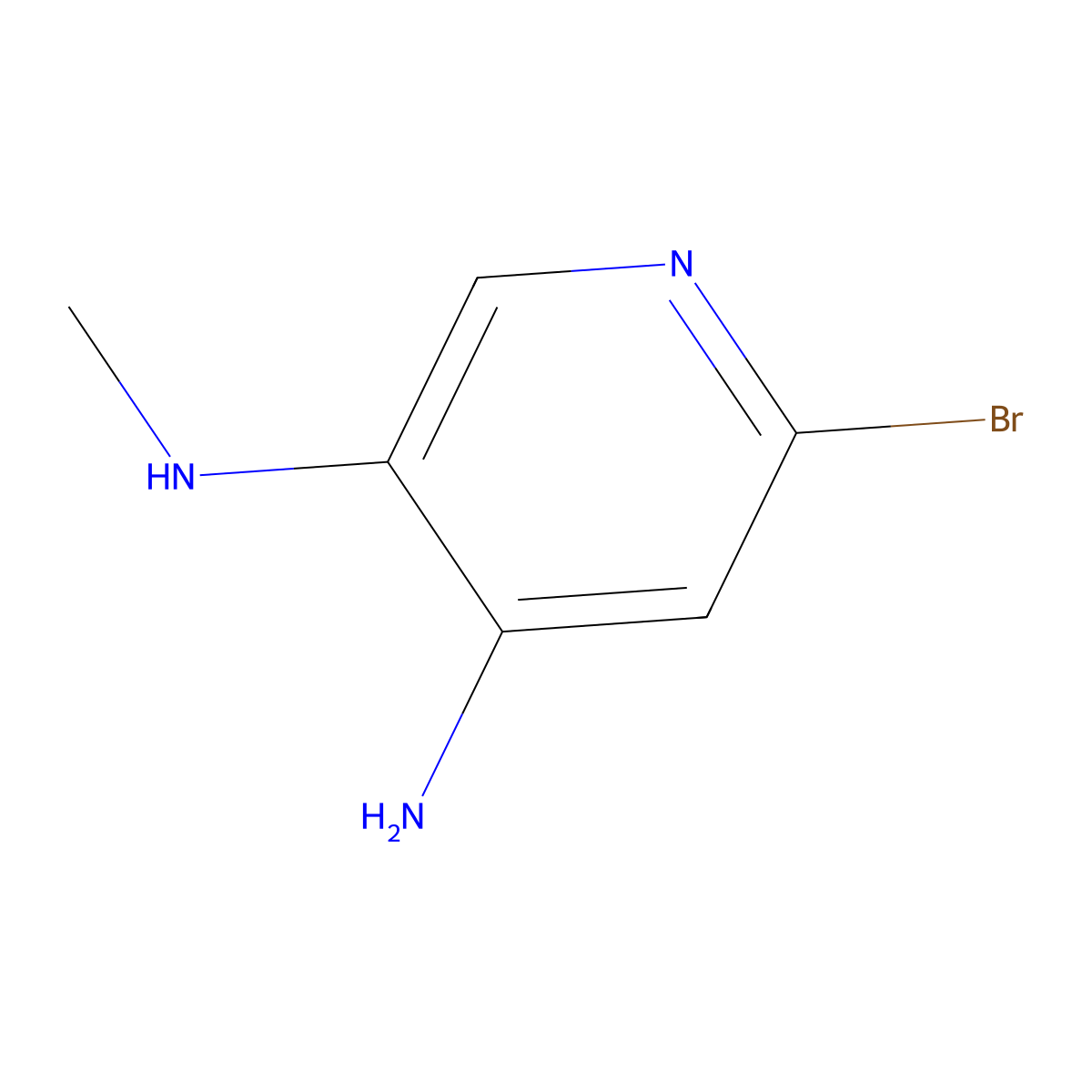 6-bromo-N3-methylpyridine-3,4-diamine molecular structure, CAS 1218997-22-8