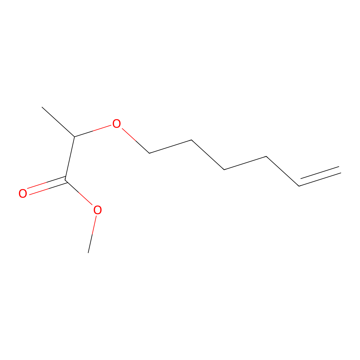 Methyl (2R)-2-(hex-5-EN-1-yloxy)propanoate molecular structure, CAS 1218998-89-0
