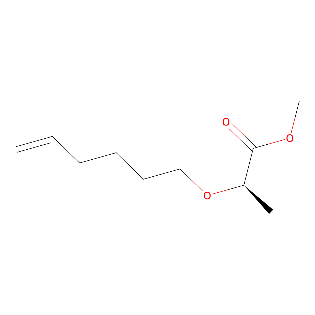 Methyl (2R)-2-(hex-5-EN-1-yloxy)propanoate molecular structure, CAS 1218998-89-0
