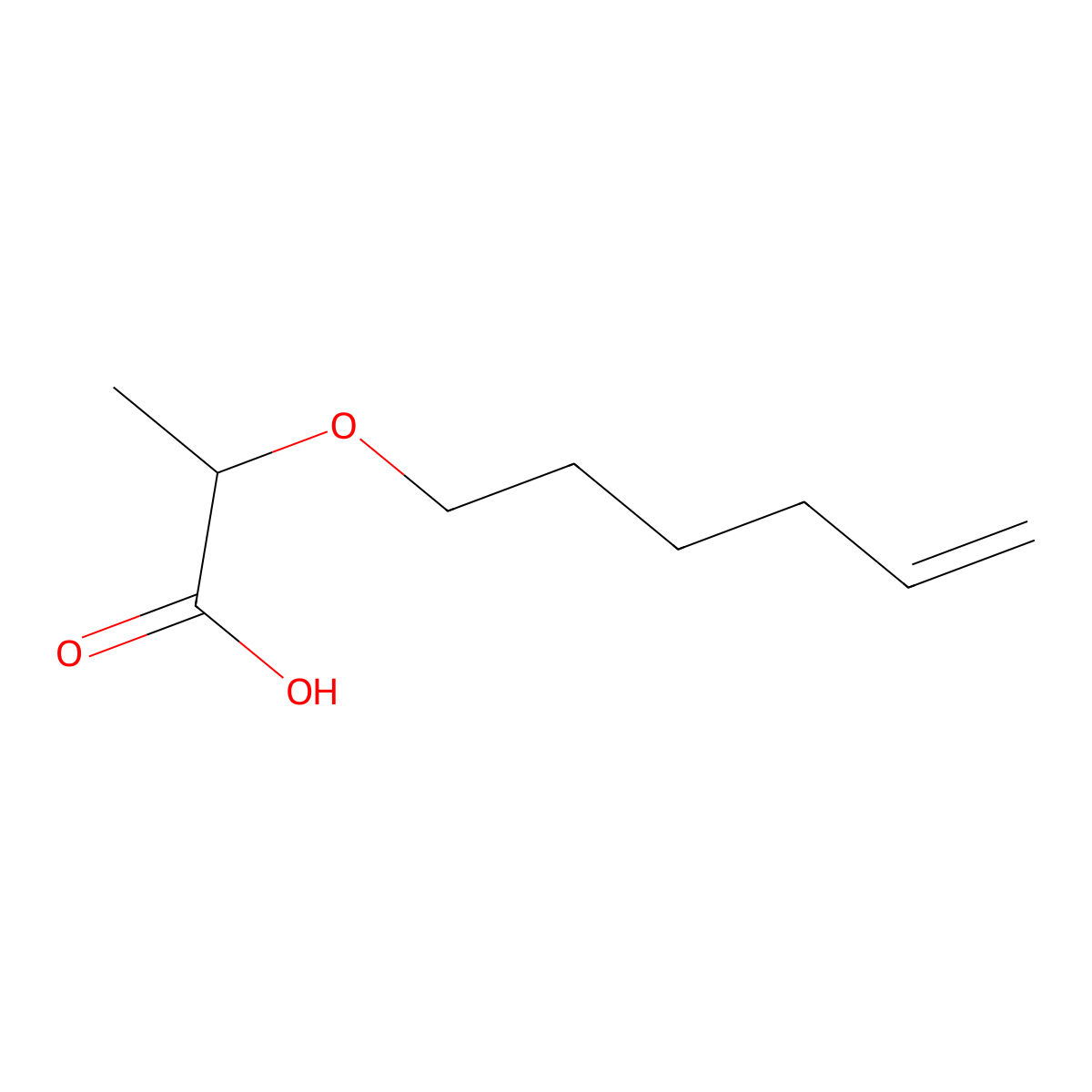 (R)-2-(Hex-5-enyloxy)propanoic acid molecular structure, CAS 1218998-90-3