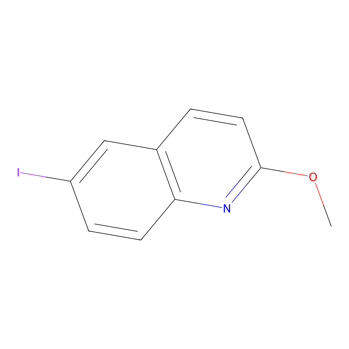 6-Iodo-2-methoxyquinoline molecular structure, CAS 1219002-09-1