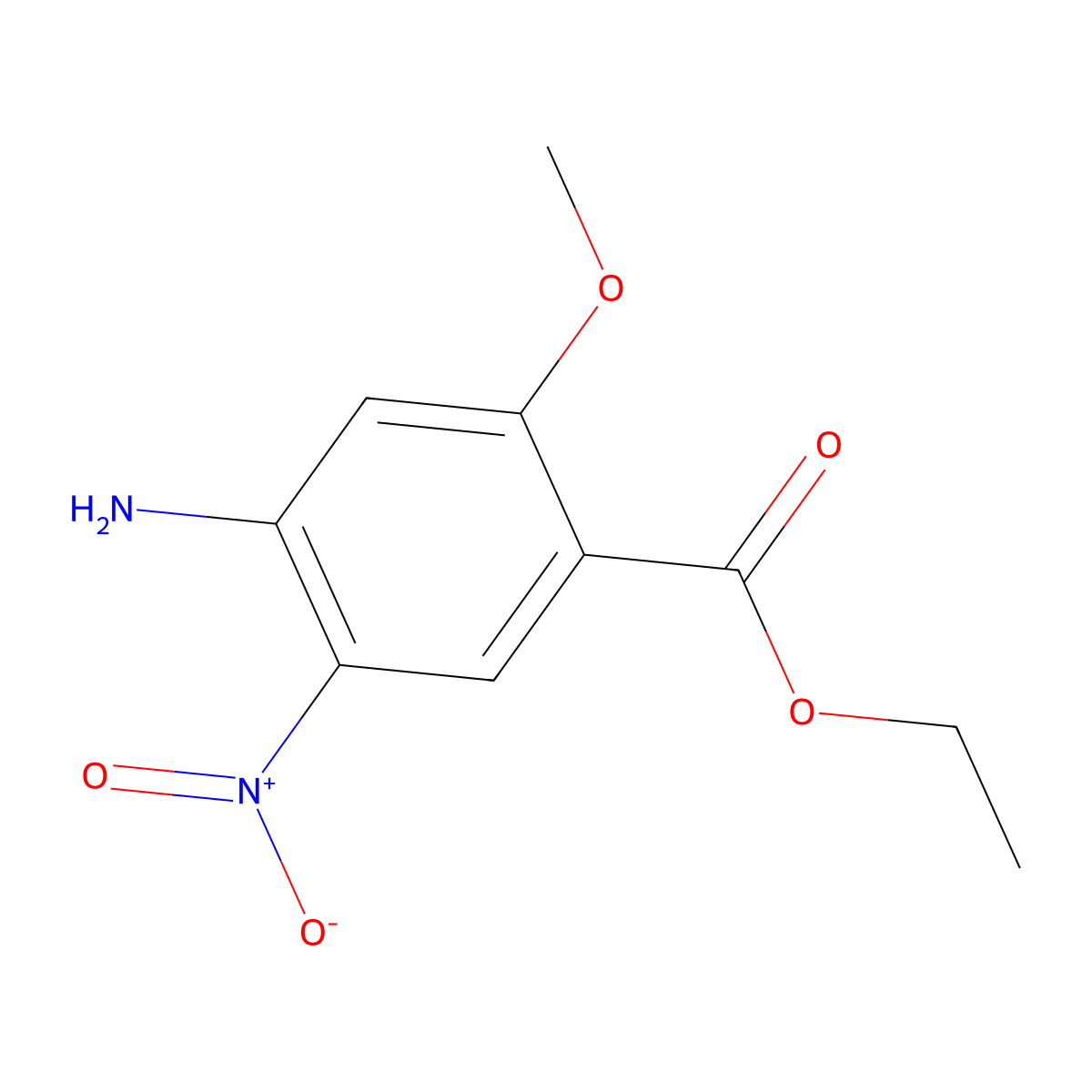 Ethyl 4-amino-2-methoxy-5-nitrobenzoate molecular structure, CAS 1219014-66-0