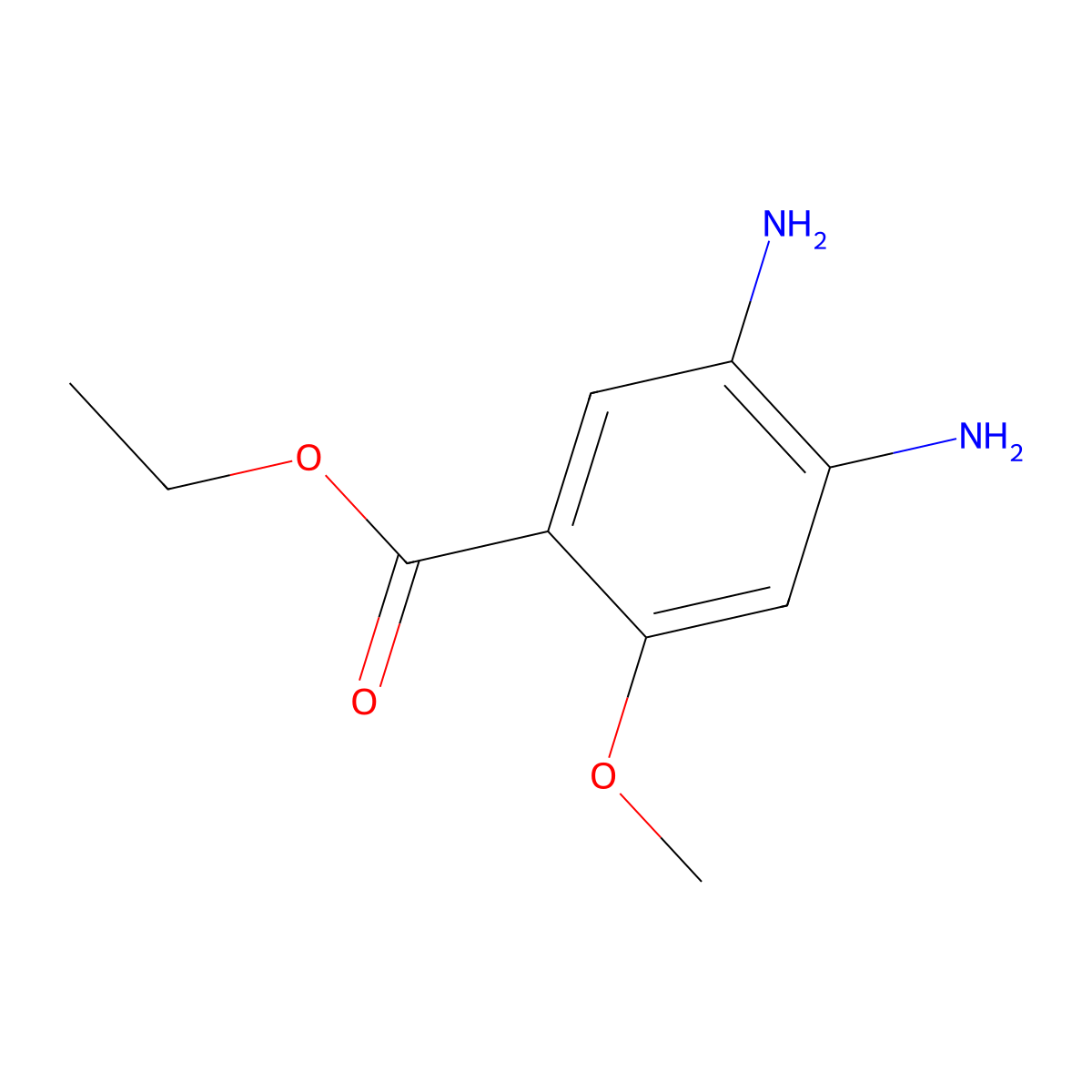 Ethyl 4,5-diamino-2-methoxybenzoate molecular structure, CAS 1219014-67-1