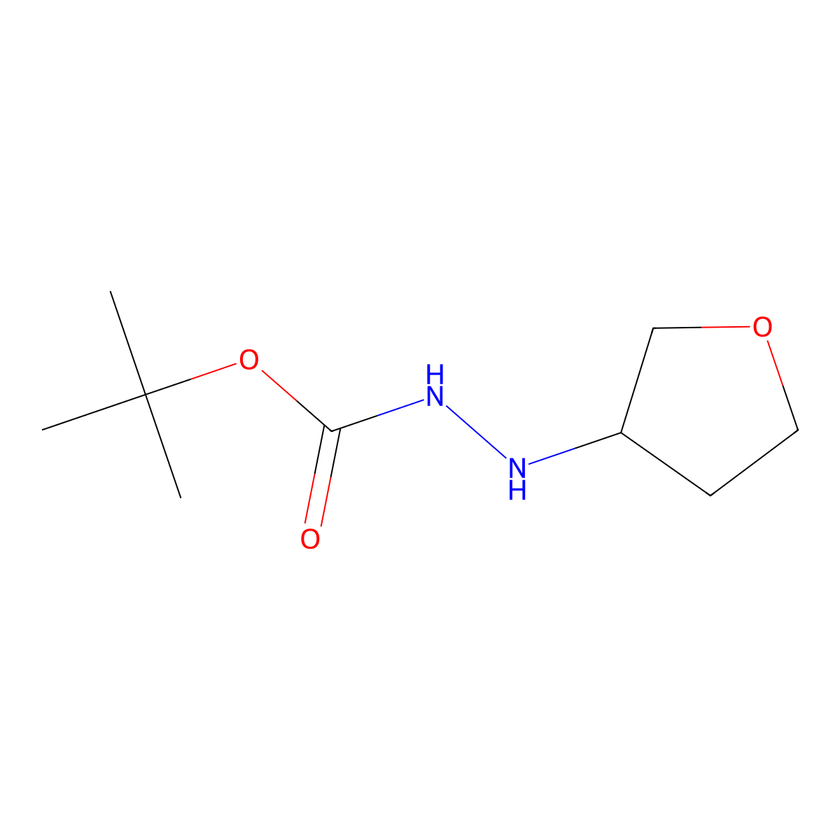 tert-Butyl 2-(tetrahydrofuran-3-yl)hydrazinecarboxylate molecular structure, CAS 1219018-82-2