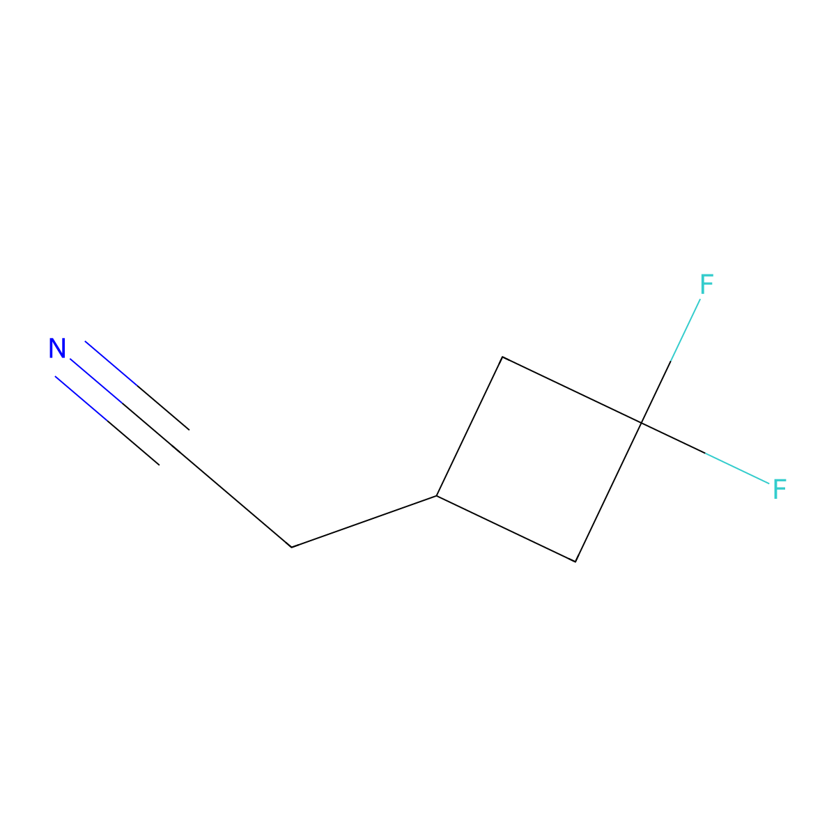 2-(3,3-Difluorocyclobutyl)acetonitrile molecular structure, CAS 1219019-02-9