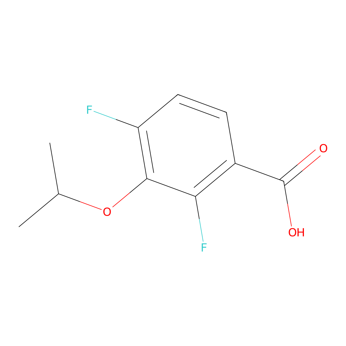 2,4-Difluoro-3-(1-methylethoxy)benzoic acid molecular structure, CAS 1219020-69-5