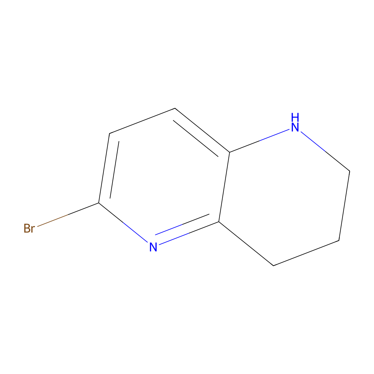 6-Bromo-1,2,3,4-tetrahydro-1,5-naphthyridine molecular structure, CAS 1219022-46-4