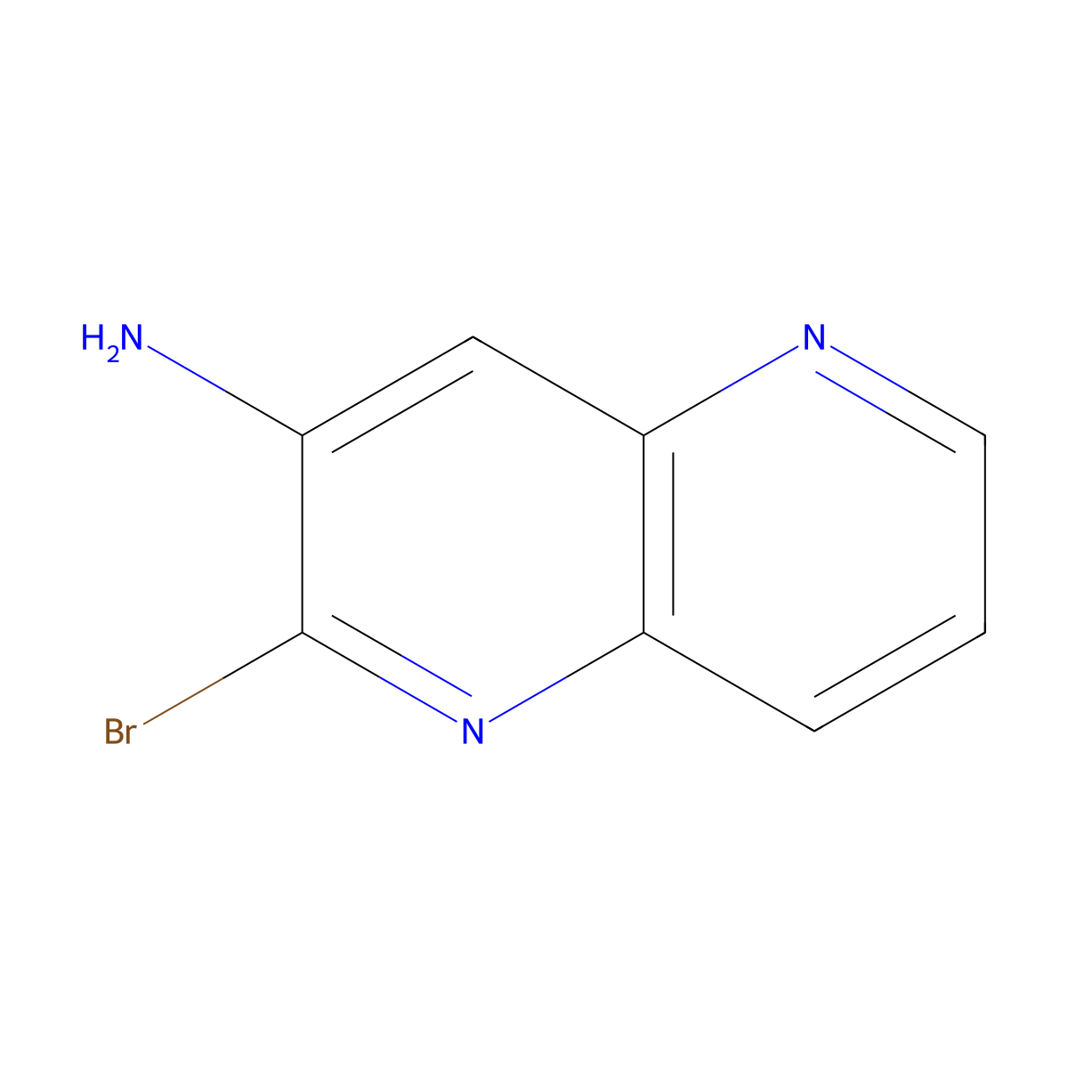 2-Bromo-1,5-naphthyridin-3-amine molecular structure, CAS 1219022-68-0