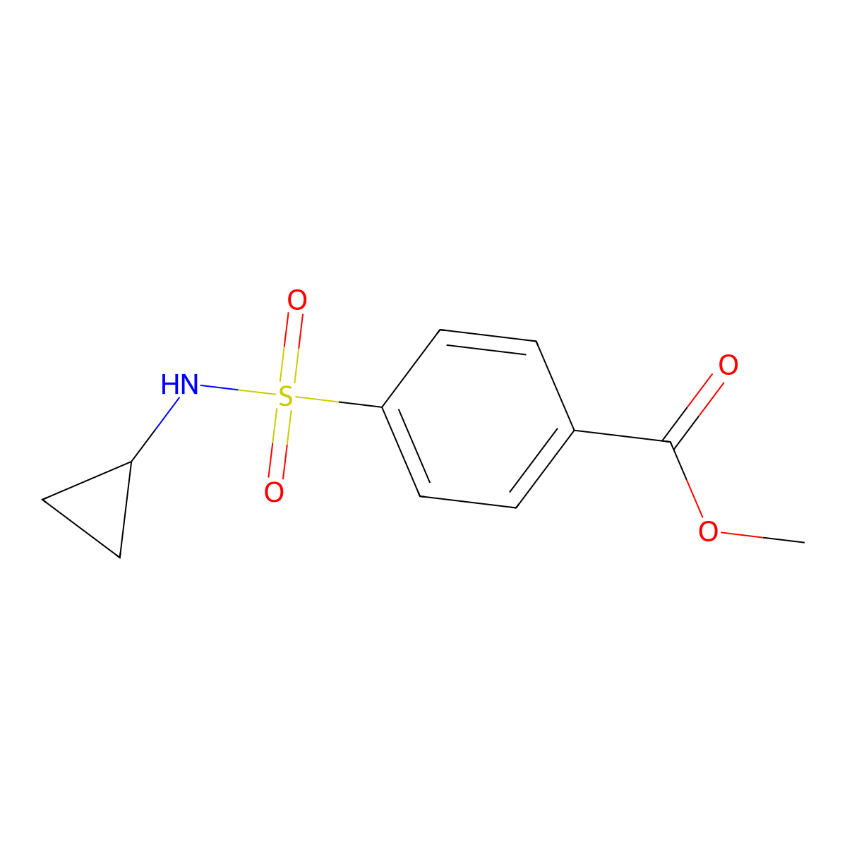 Methyl 4-(cyclopropylsulfamoyl)benzoate molecular structure, CAS 1219022-83-9
