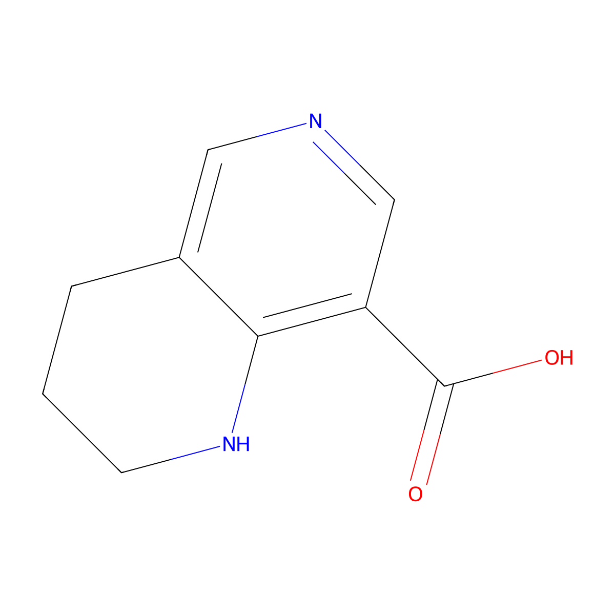 1,2,3,4-Tetrahydro-1,6-naphthyridine-8-carboxylic acid molecular structure, CAS 1219022-85-1