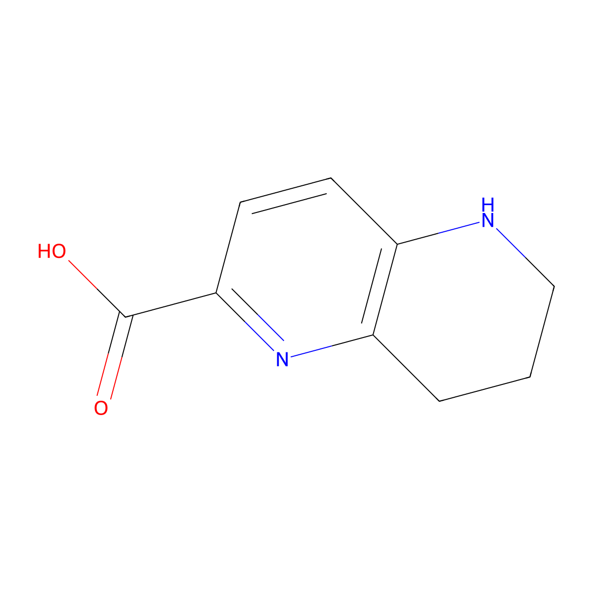 5,6,7,8-Tetrahydro-1,5-naphthyridine-2-carboxylic acid molecular structure, CAS 1219022-86-2