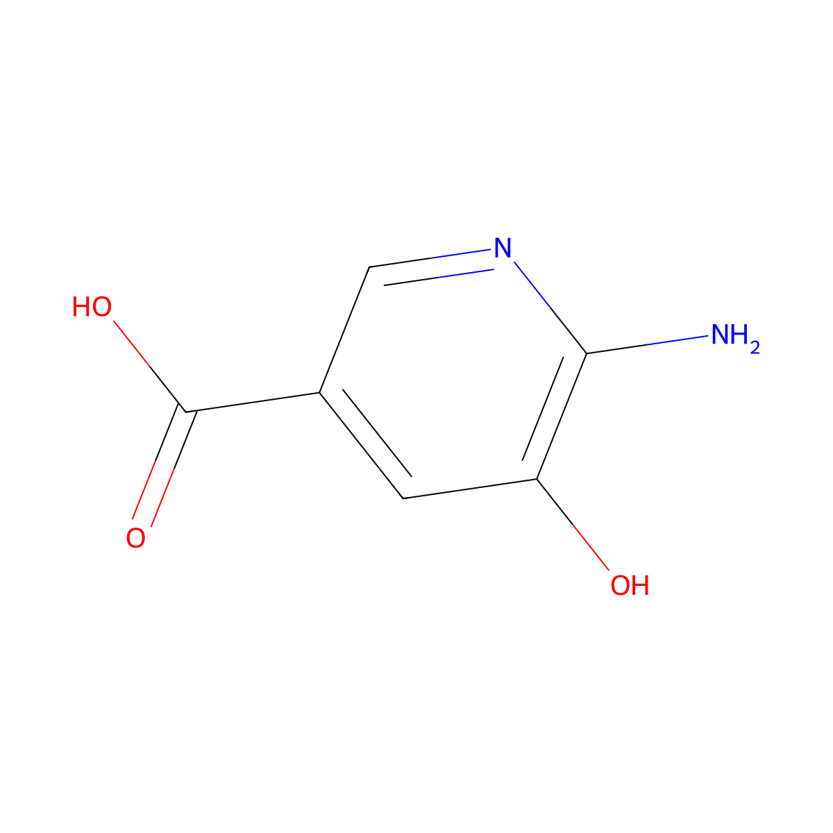 6-Amino-5-hydroxynicotinic acid molecular structure, CAS 1219026-99-9