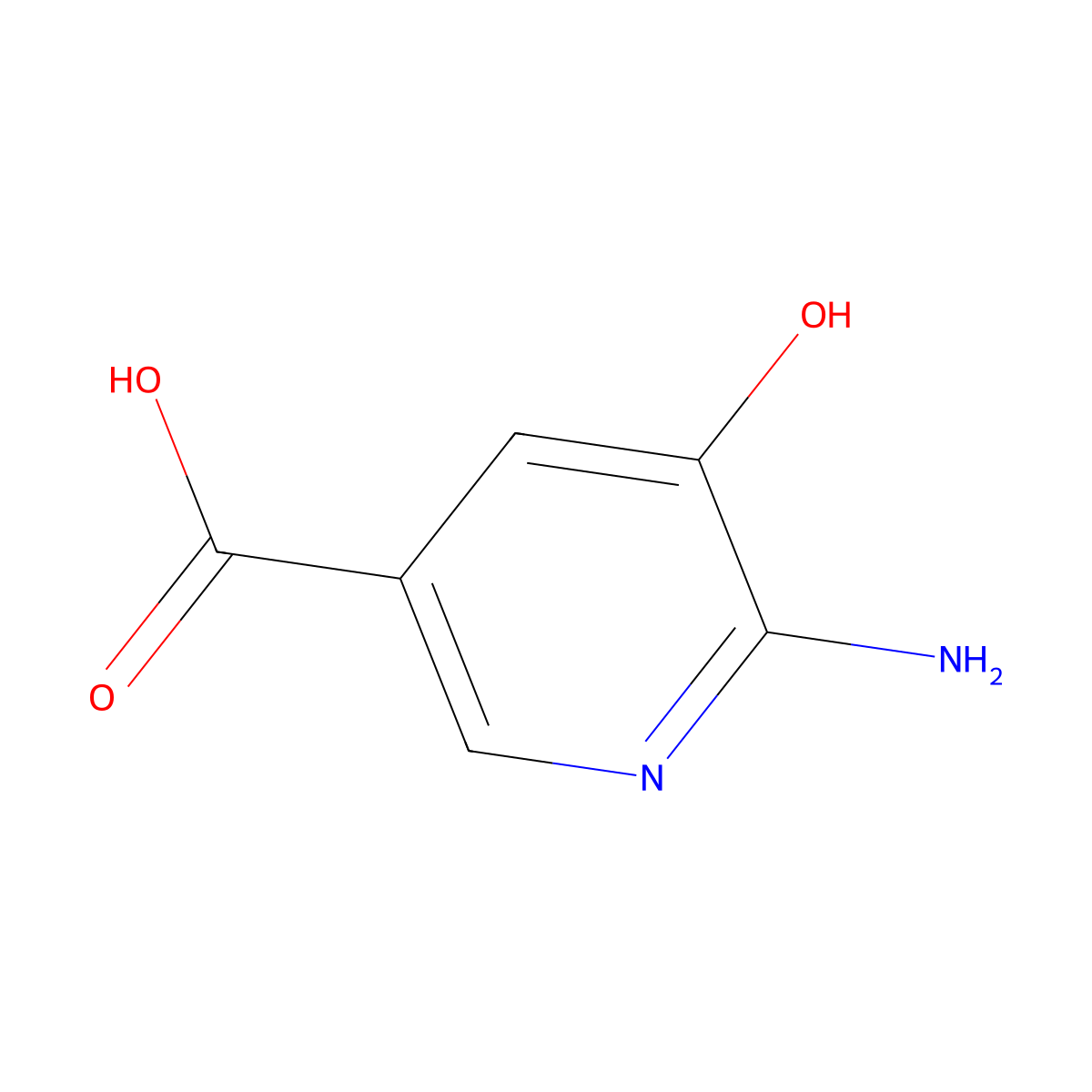 6-Amino-5-hydroxynicotinic acid molecular structure, CAS 1219026-99-9