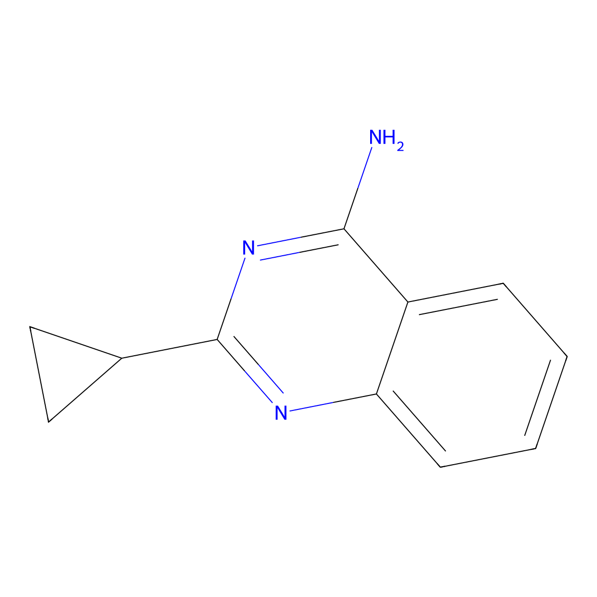 4-Amino-2-(cyclopropyl)quinazoline molecular structure, CAS 1219036-95-9