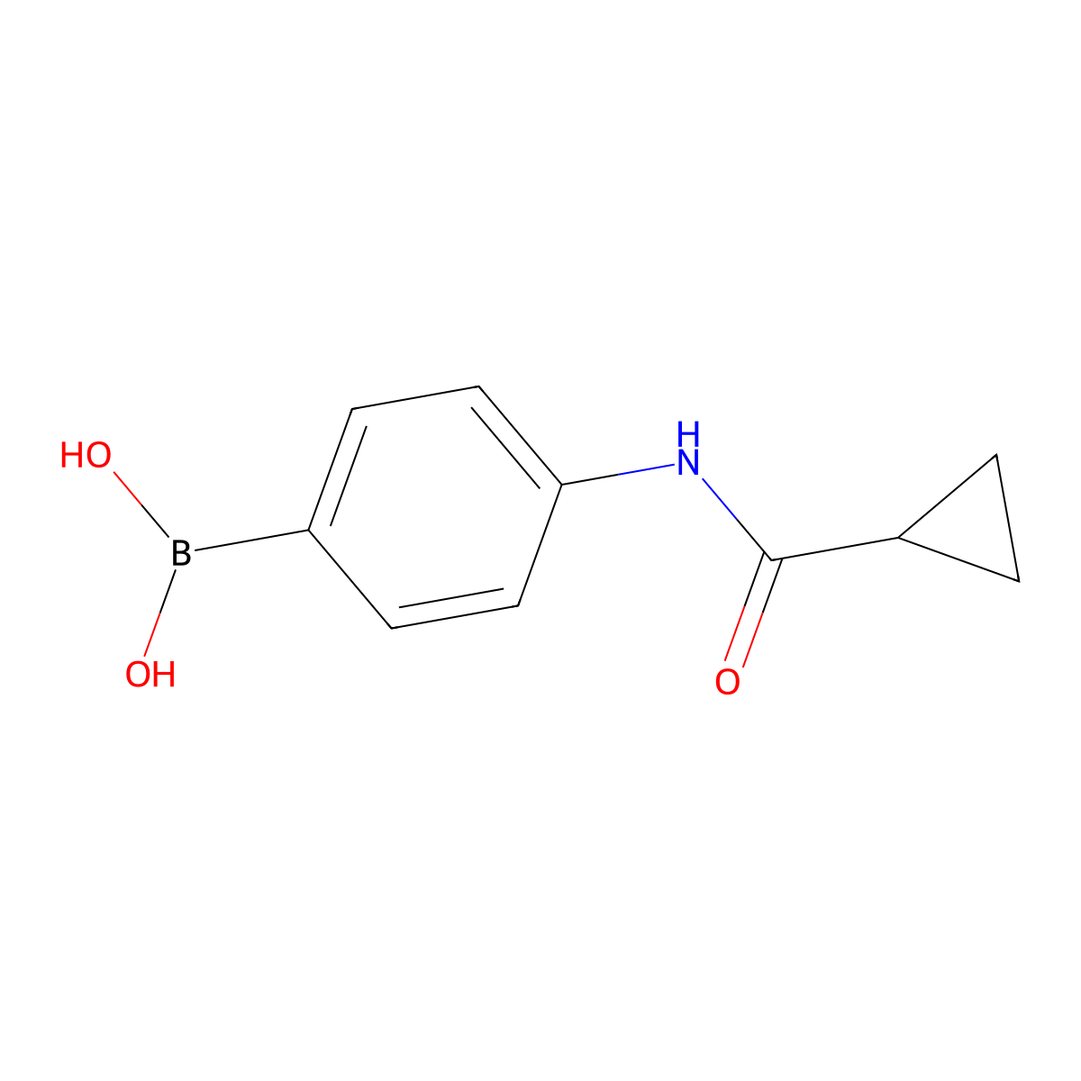 4-(Cyclopropanecarboxamido)phenylboronic acid molecular structure, CAS 1219080-56-4