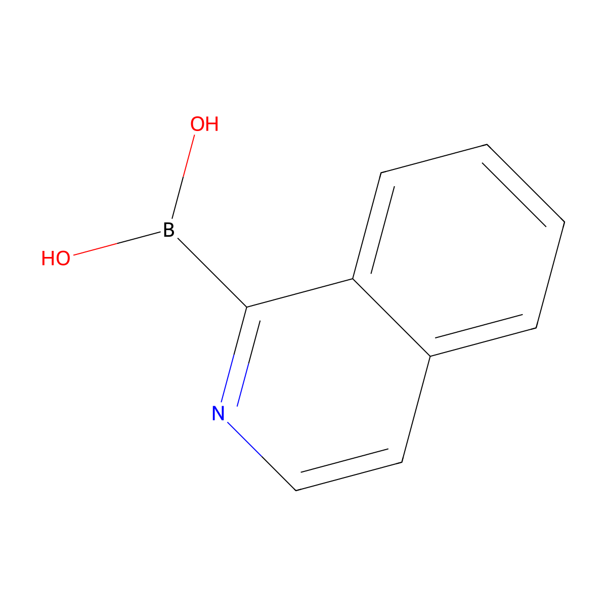 Isoquinolin-1-ylboronic acid molecular structure, CAS 1219080-58-6